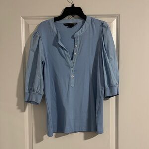 Veronica Beard Light Blue Button-Up Top